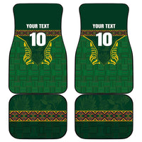 Custom South Africa Rugby Car Mats Springboks Spirit and King Protea