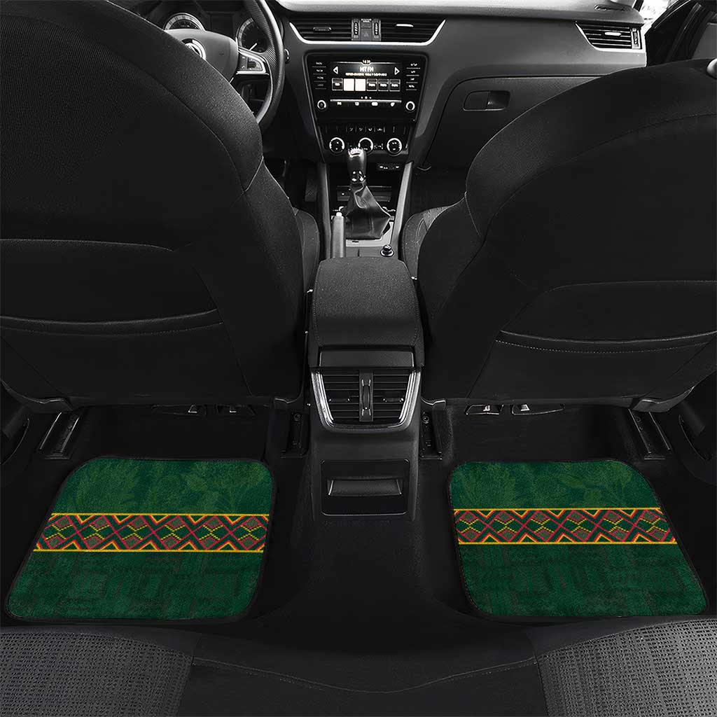 Custom South Africa Rugby Car Mats Springboks Spirit and King Protea