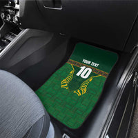Custom South Africa Rugby Car Mats Springboks Spirit and King Protea