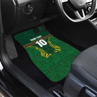 Custom South Africa Rugby Car Mats Springboks Spirit and King Protea