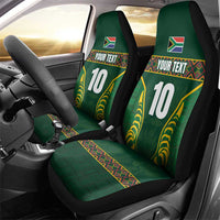 Custom South Africa Rugby Car Seat Cover Springboks Spirit and King Protea