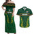 Custom South Africa Rugby Couples Matching Off Shoulder Maxi Dress and Hawaiian Shirt Springboks Spirit and King Protea