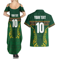 Custom South Africa Rugby Couples Matching Summer Maxi Dress and Hawaiian Shirt Springboks Spirit and King Protea