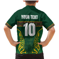 Custom South Africa Rugby Family Matching Mermaid Dress and Hawaiian Shirt Springboks Spirit and King Protea