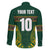 Custom South Africa Rugby Family Matching Off Shoulder Maxi Dress and Hawaiian Shirt Springboks Spirit and King Protea