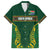 Custom South Africa Rugby Family Matching Short Sleeve Bodycon Dress and Hawaiian Shirt Springboks Spirit and King Protea