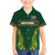 Custom South Africa Rugby Family Matching Short Sleeve Bodycon Dress and Hawaiian Shirt Springboks Spirit and King Protea