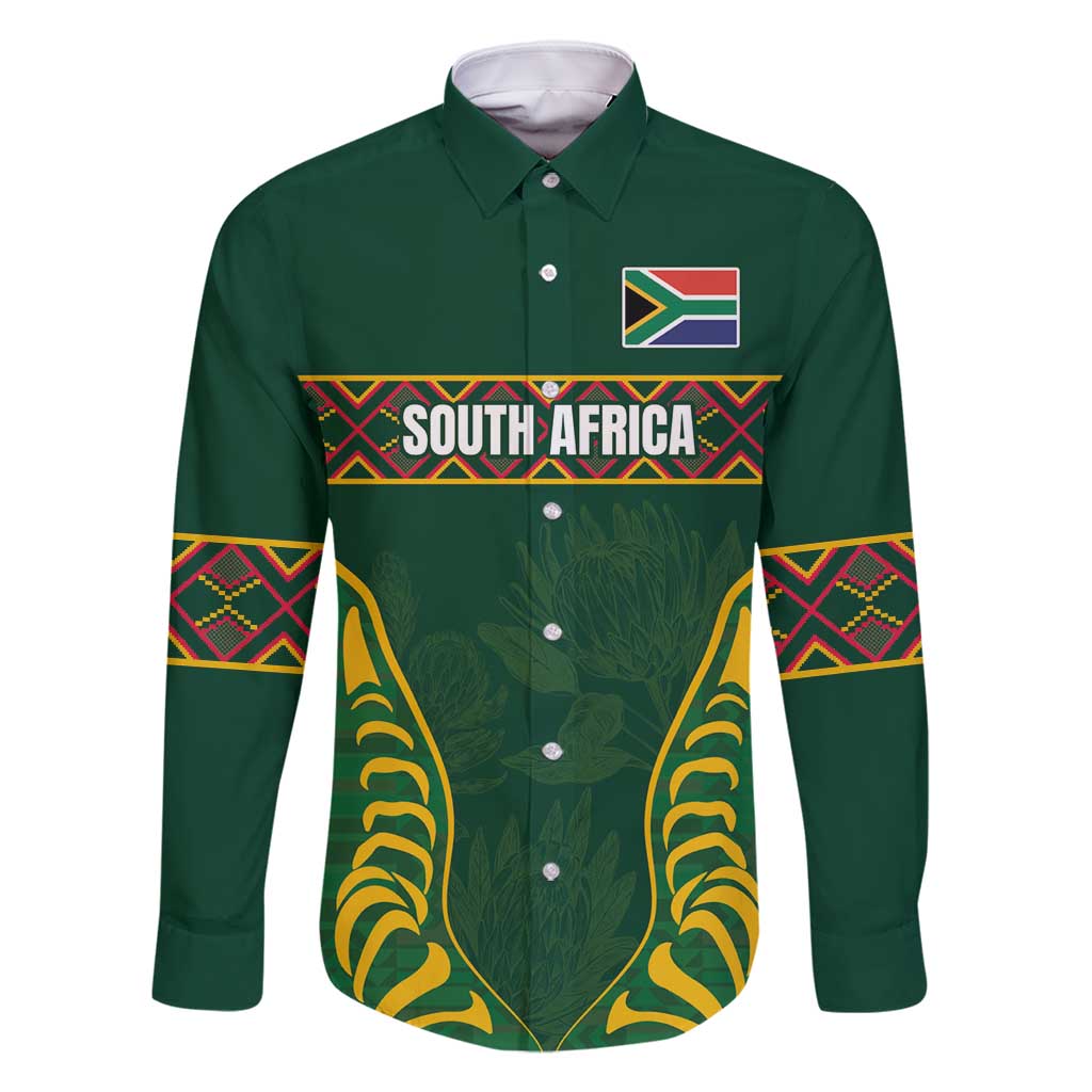 Custom South Africa Rugby Family Matching Summer Maxi Dress and Hawaiian Shirt Springboks Spirit and King Protea