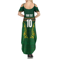 Custom South Africa Rugby Family Matching Summer Maxi Dress and Hawaiian Shirt Springboks Spirit and King Protea