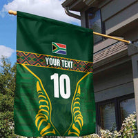Custom South Africa Rugby Garden Flag Springboks Spirit and King Protea