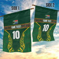 Custom South Africa Rugby Garden Flag Springboks Spirit and King Protea