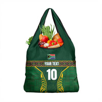 Custom South Africa Rugby Grocery Bag Springboks Spirit and King Protea