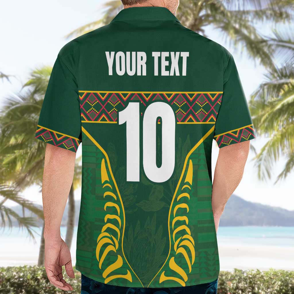 Custom South Africa Rugby Hawaiian Shirt Springboks Spirit and King Protea