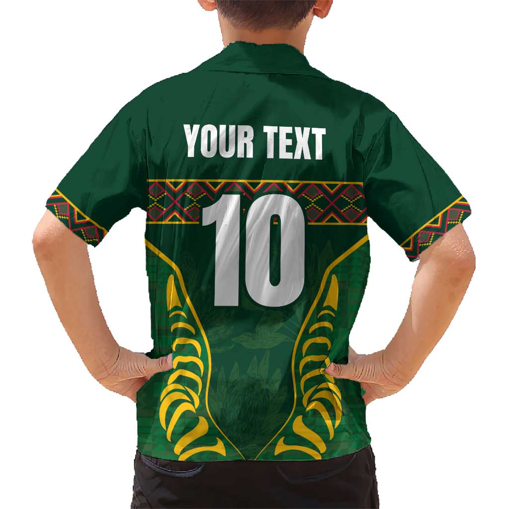 Custom South Africa Rugby Hawaiian Shirt Springboks Spirit and King Protea