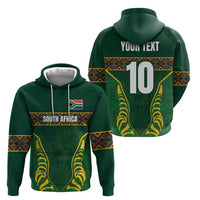 Custom South Africa Rugby Hoodie Springboks Spirit and King Protea