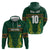 Custom South Africa Rugby Hoodie Springboks Spirit and King Protea