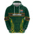 Custom South Africa Rugby Hoodie Springboks Spirit and King Protea
