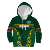 Custom South Africa Rugby Kid Hoodie Springboks Spirit and King Protea