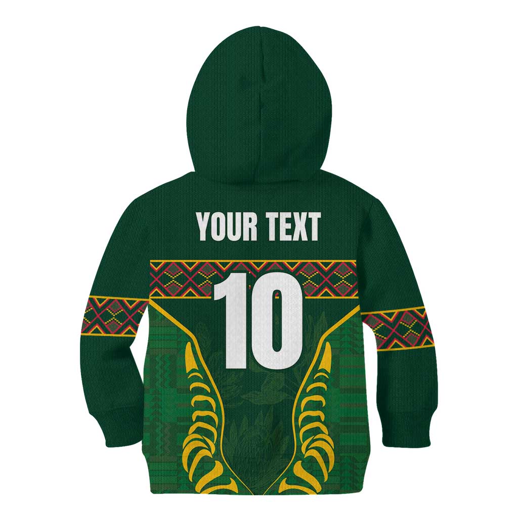 Custom South Africa Rugby Kid Hoodie Springboks Spirit and King Protea