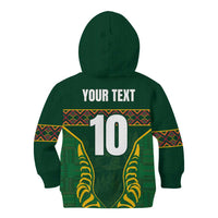 Custom South Africa Rugby Kid Hoodie Springboks Spirit and King Protea