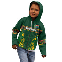 Custom South Africa Rugby Kid Hoodie Springboks Spirit and King Protea