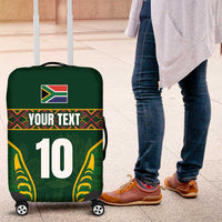 Custom South Africa Rugby Luggage Cover Springboks Spirit and King Protea