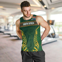 Custom South Africa Rugby Men Tank Top Springboks Spirit and King Protea