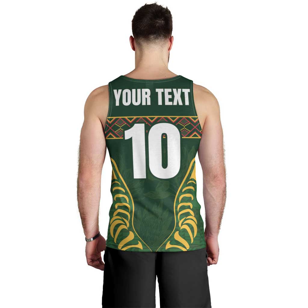 Custom South Africa Rugby Men Tank Top Springboks Spirit and King Protea