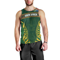 Custom South Africa Rugby Men Tank Top Springboks Spirit and King Protea