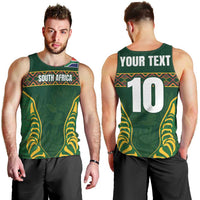 Custom South Africa Rugby Men Tank Top Springboks Spirit and King Protea