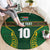 Custom South Africa Rugby Round Carpet Springboks Spirit and King Protea