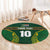 Custom South Africa Rugby Round Carpet Springboks Spirit and King Protea