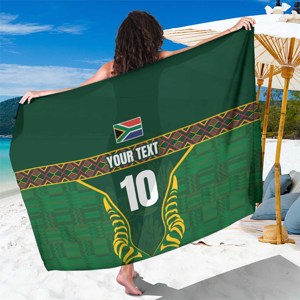 Custom South Africa Rugby Sarong Springboks Spirit and King Protea