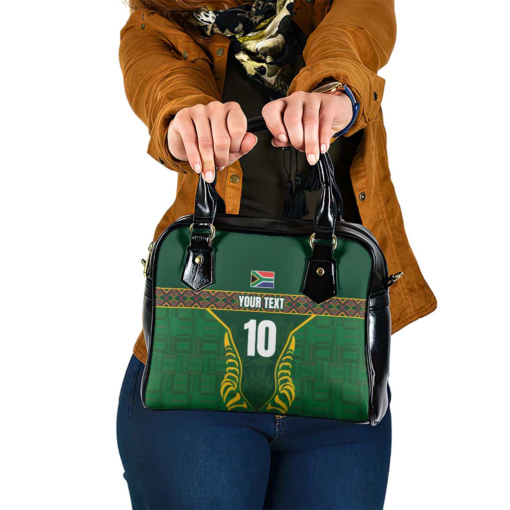 Custom South Africa Rugby Shoulder Handbag Springboks Spirit and King Protea