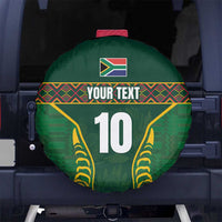 Custom South Africa Rugby Spare Tire Cover Springboks Spirit and King Protea