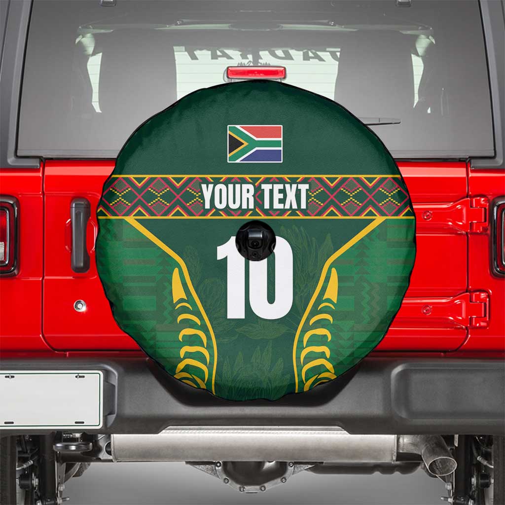 Custom South Africa Rugby Spare Tire Cover Springboks Spirit and King Protea