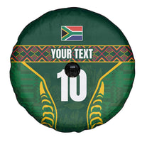Custom South Africa Rugby Spare Tire Cover Springboks Spirit and King Protea