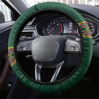 South Africa Rugby Steering Wheel Cover Springboks Spirit and King Protea