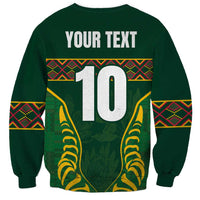 Custom South Africa Rugby Sweatshirt Springboks Spirit and King Protea