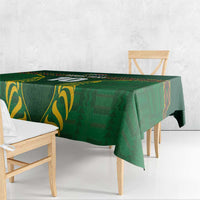 Custom South Africa Rugby Tablecloth Springboks Spirit and King Protea