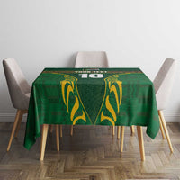 Custom South Africa Rugby Tablecloth Springboks Spirit and King Protea