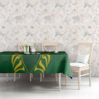 Custom South Africa Rugby Tablecloth Springboks Spirit and King Protea
