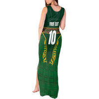Custom South Africa Rugby Tank Maxi Dress Springboks Spirit and King Protea