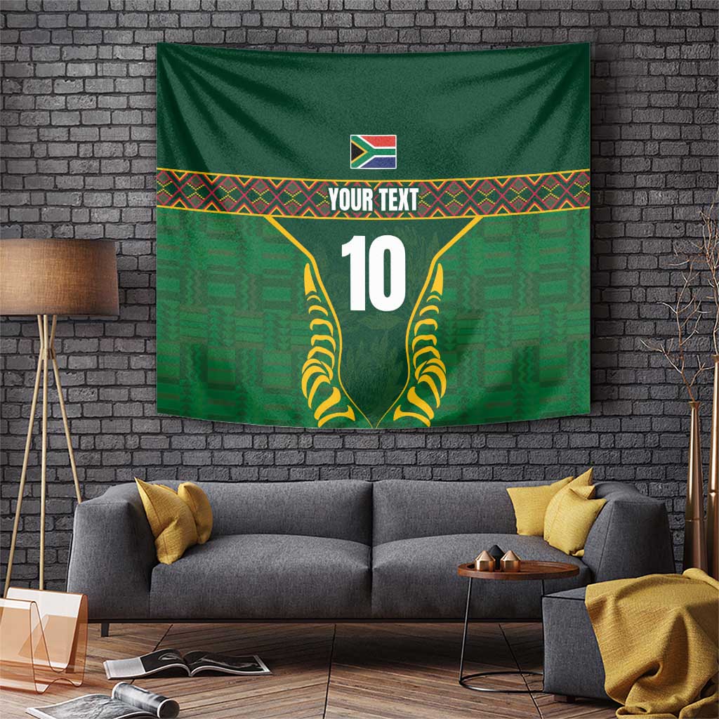 Custom South Africa Rugby Tapestry Springboks Spirit and King Protea