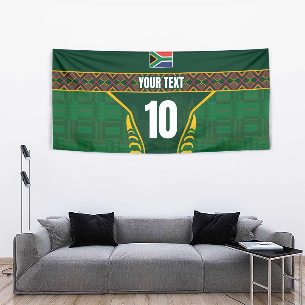 Custom South Africa Rugby Tapestry Springboks Spirit and King Protea