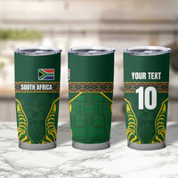 Custom South Africa Rugby Tumbler Cup Springboks Spirit and King Protea