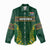 Custom South Africa Rugby Women Casual Shirt Springboks Spirit and King Protea