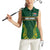 Custom South Africa Rugby Women Sleeveless Polo Shirt Springboks Spirit and King Protea
