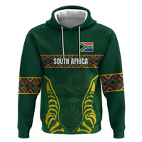 Custom South Africa Rugby Zip Hoodie Springboks Spirit and King Protea