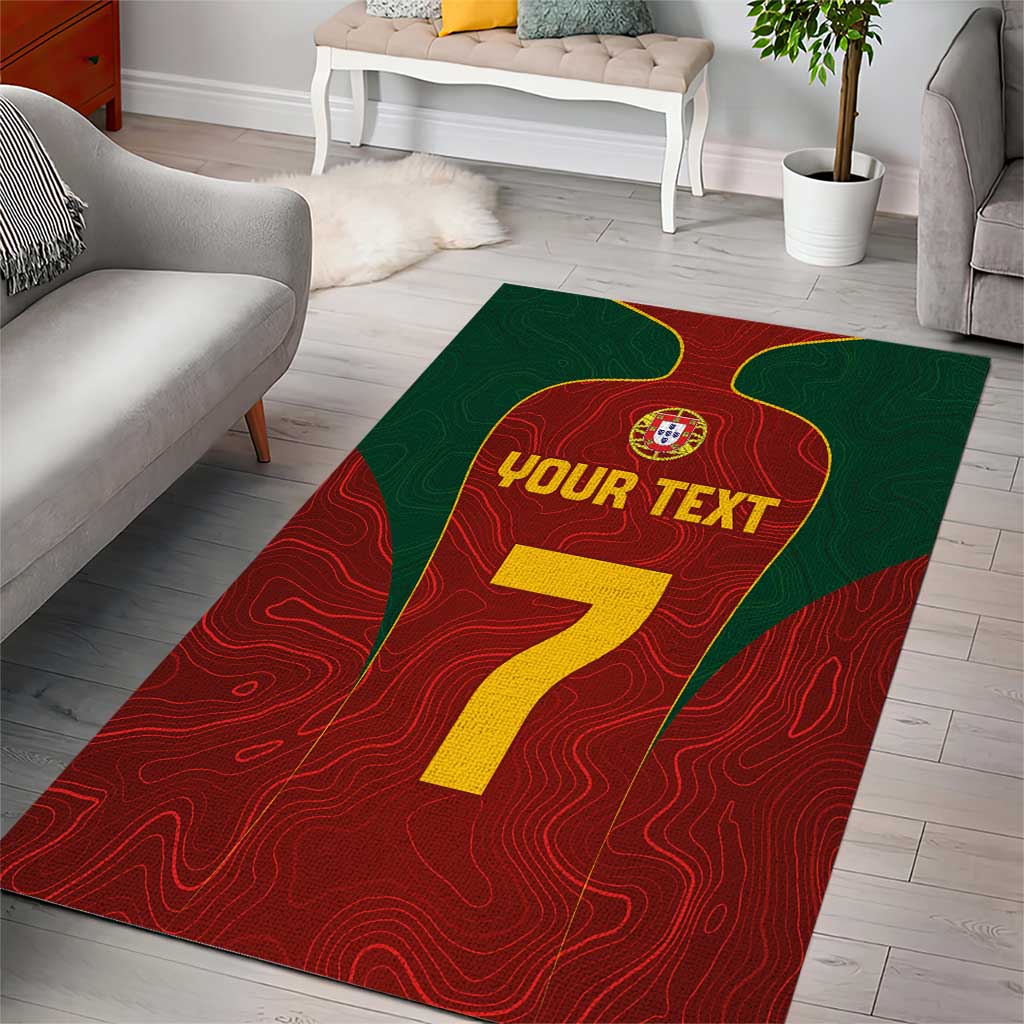 Custom Portugal Football Area Rug A Selecao das Quinas